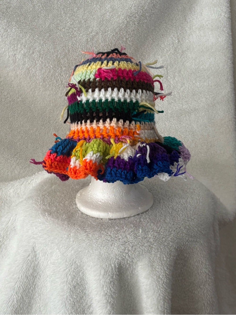 Handmade Multicolor Crochet Bucket Hat